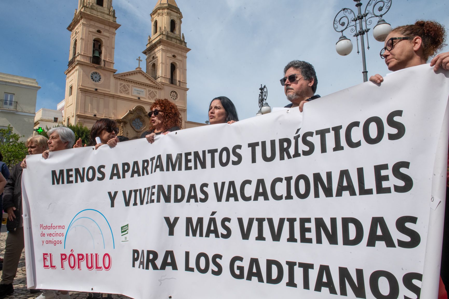 Las cabeceras de la marcha han hecho alusiones en todo momento a la turistificación y la gentrificación. 