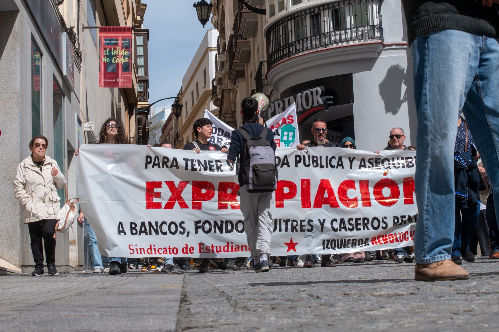 La manifestación, en El Palillero.