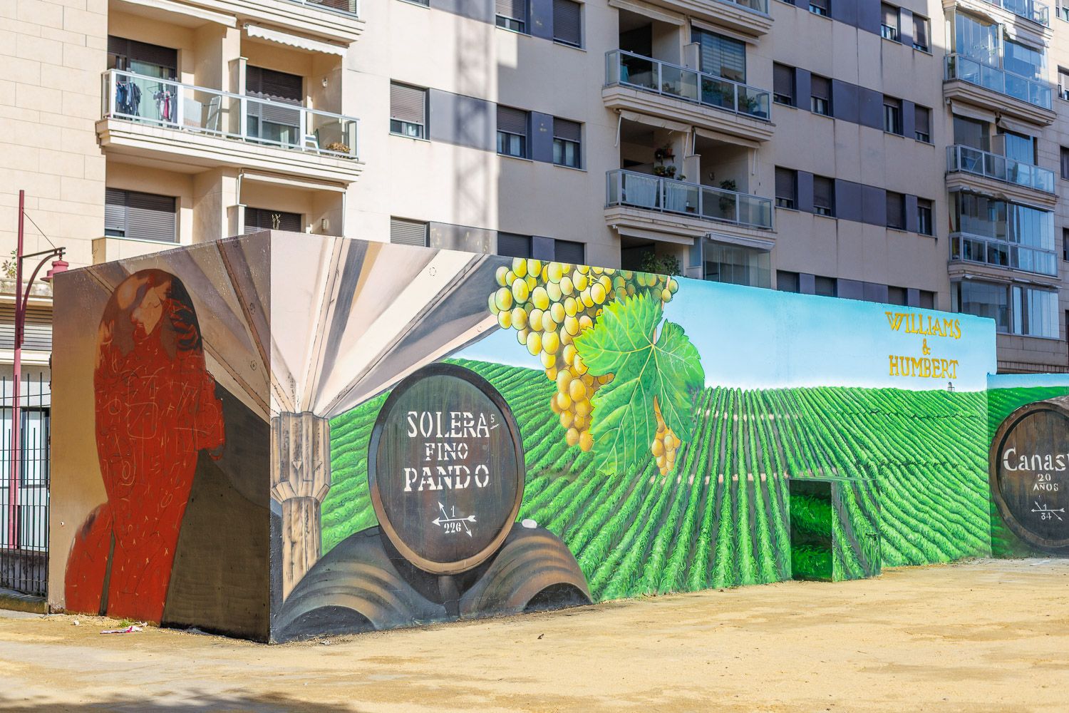 Nuevo mural de Cosa. V en el Parque William de Jerez.