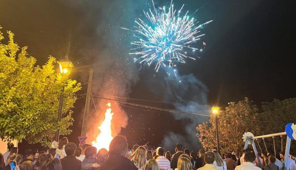 Celebración de la 'Quema de Judas' en Bornos. 