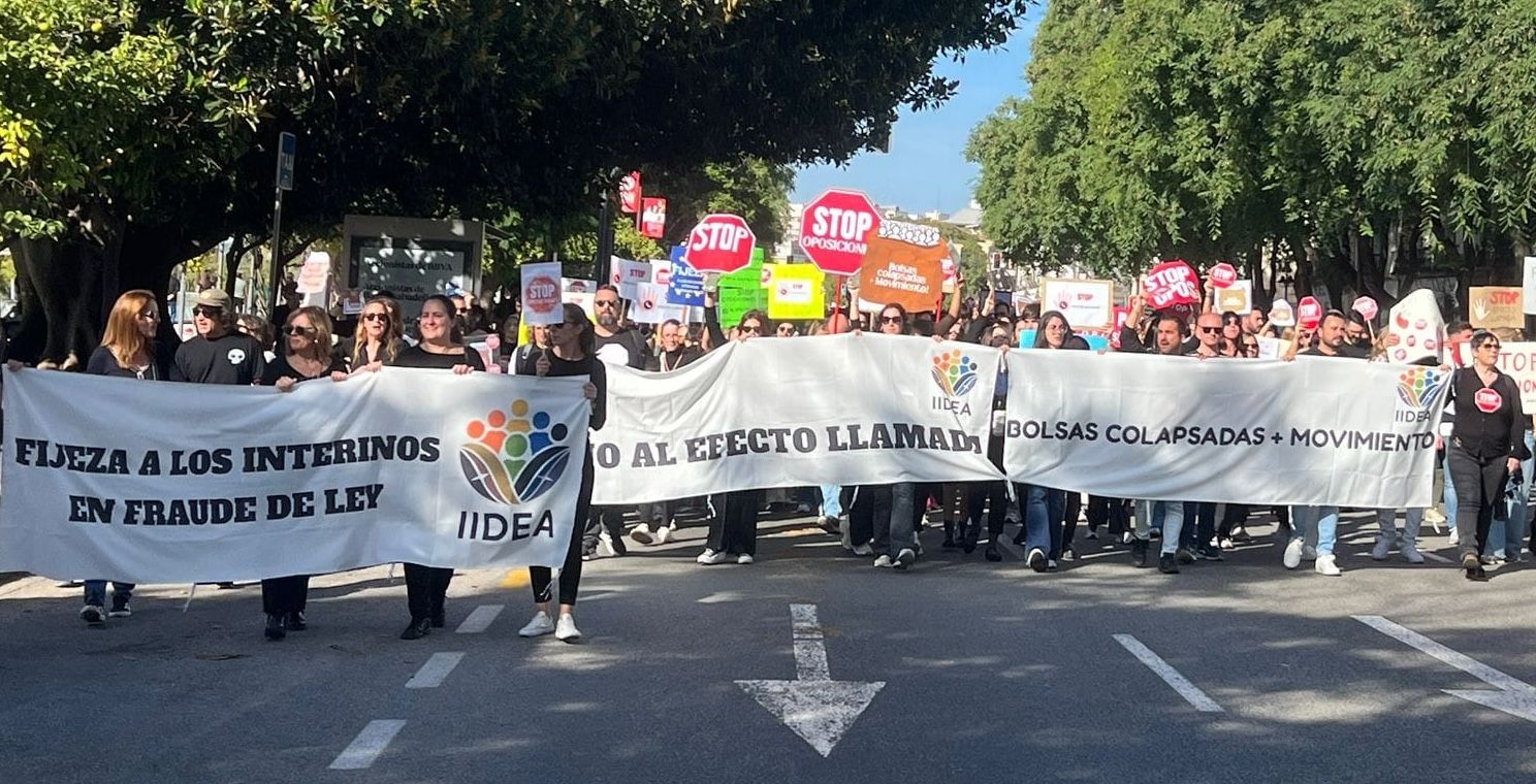 Protesta de interinos de Andalucía.