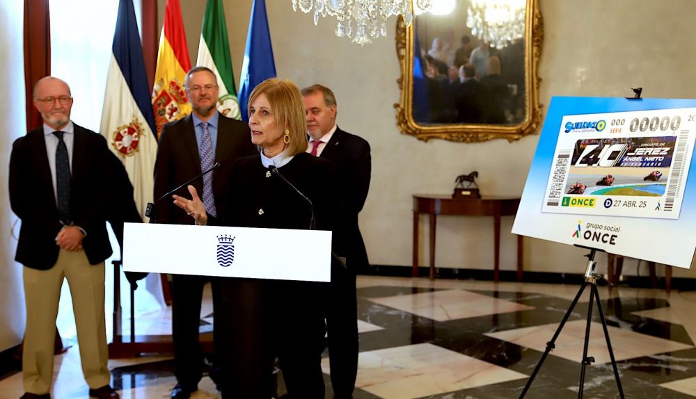 Presentación del cupón de la ONCE.