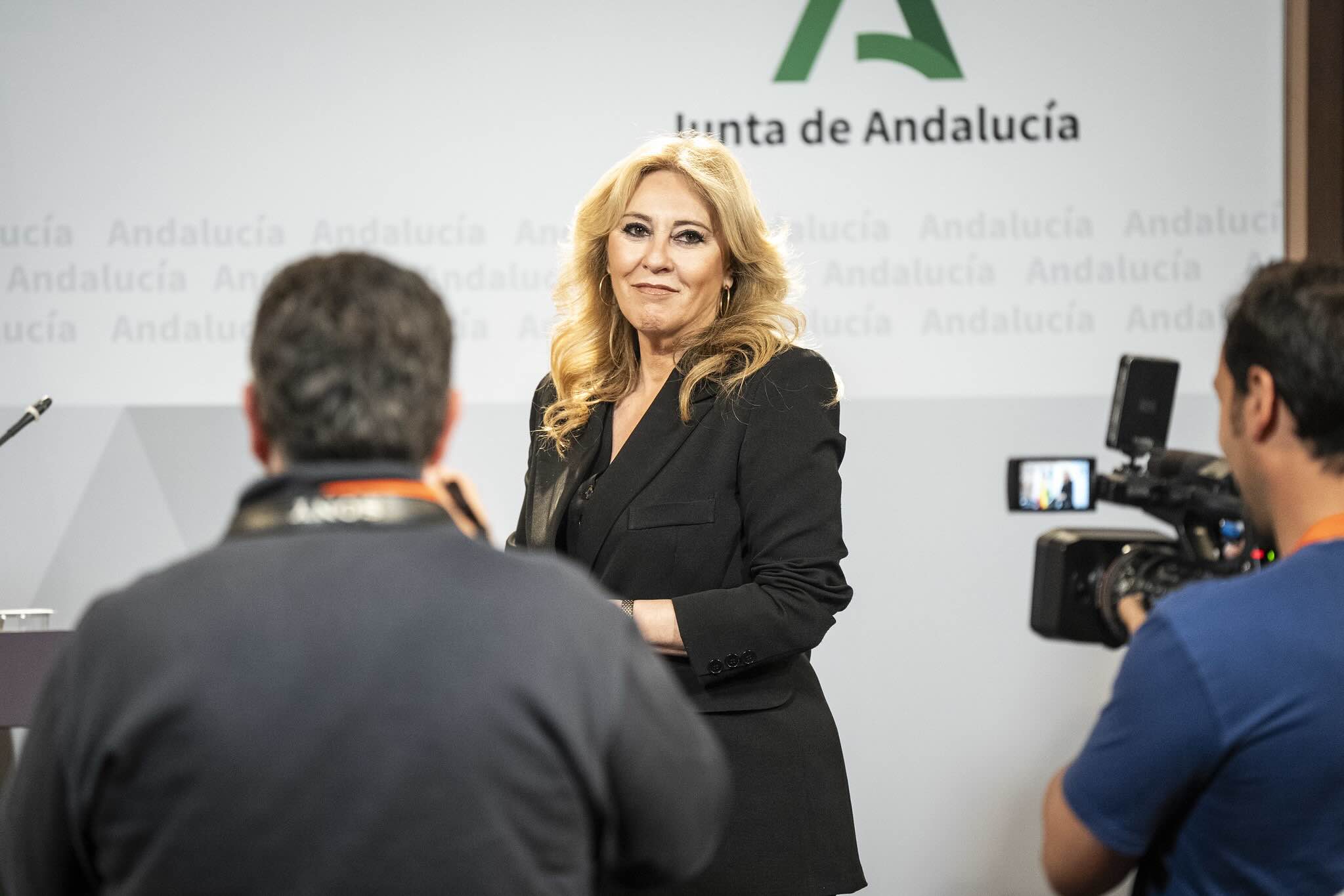 Carolina España, portavoz del Gobierno de la Junta, este pasado martes en rueda de prensa en San Telmo.