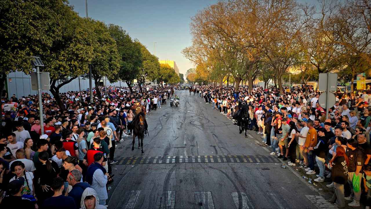 Ambiente en la avenida de Europa.