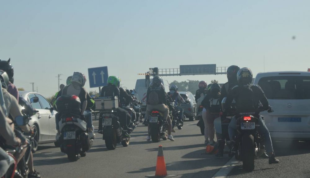 Atascos en el circuito de Jerez.