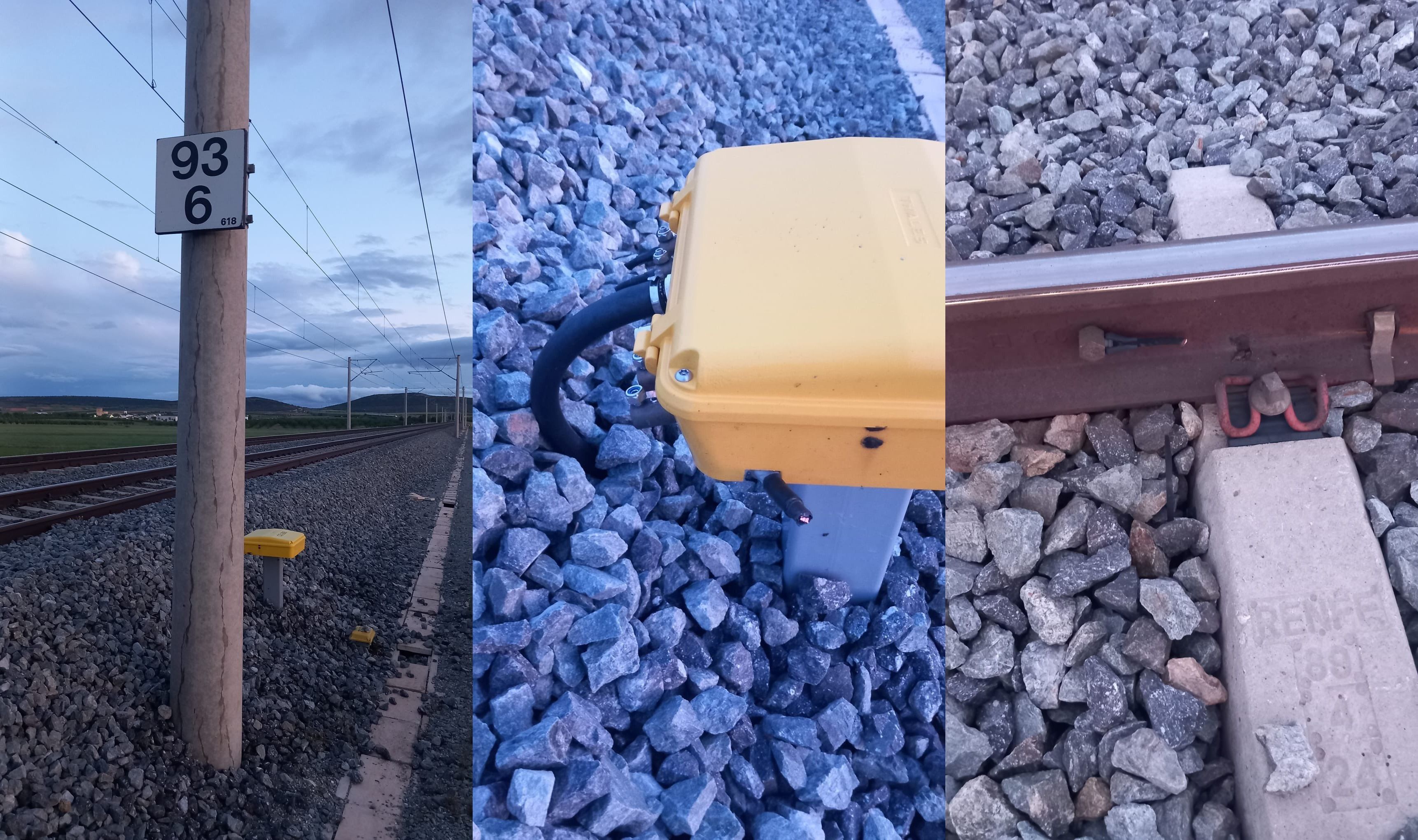 Estado en que ha quedado el cableado tras el sabotaje masivo.
