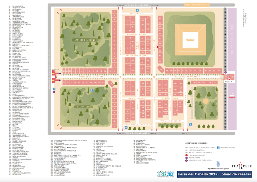 Plano definitivo Feria de Jerez 2025