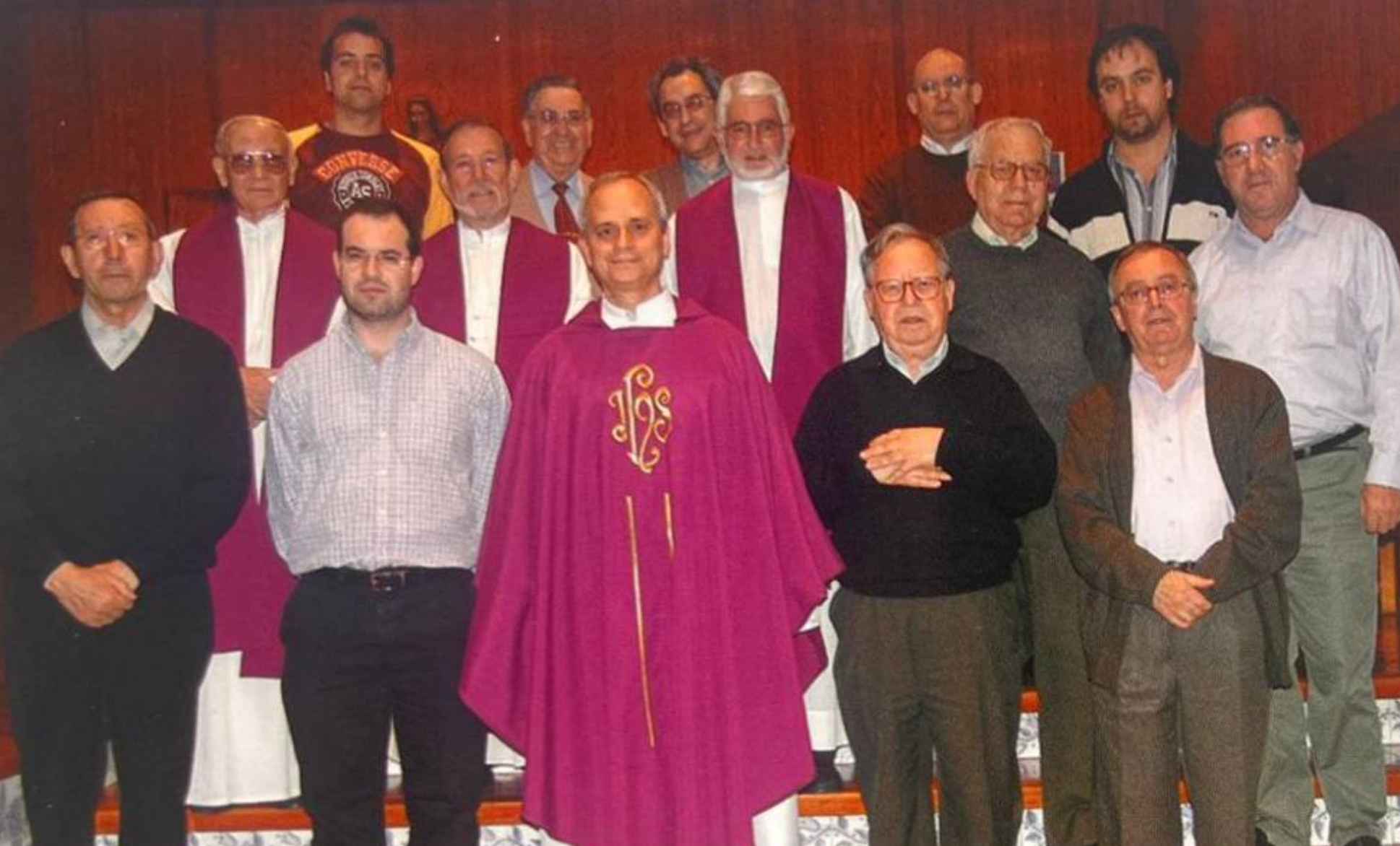 Robert Prevost, en el centro de la imagen, en su visita a Málaga hace años.
