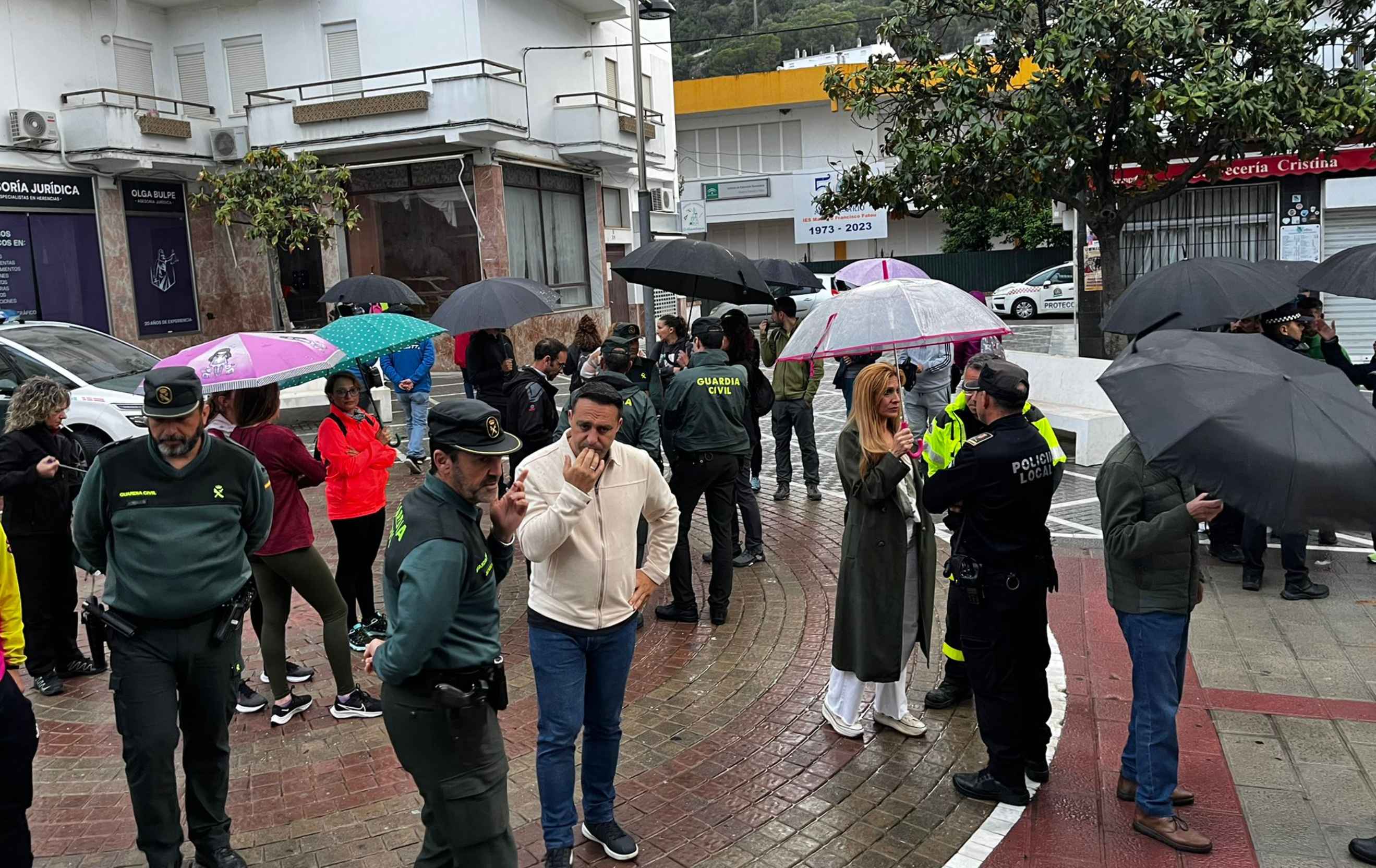 Una de las batidas organizadas en Ubrique para intentar encontrar a Bau.
