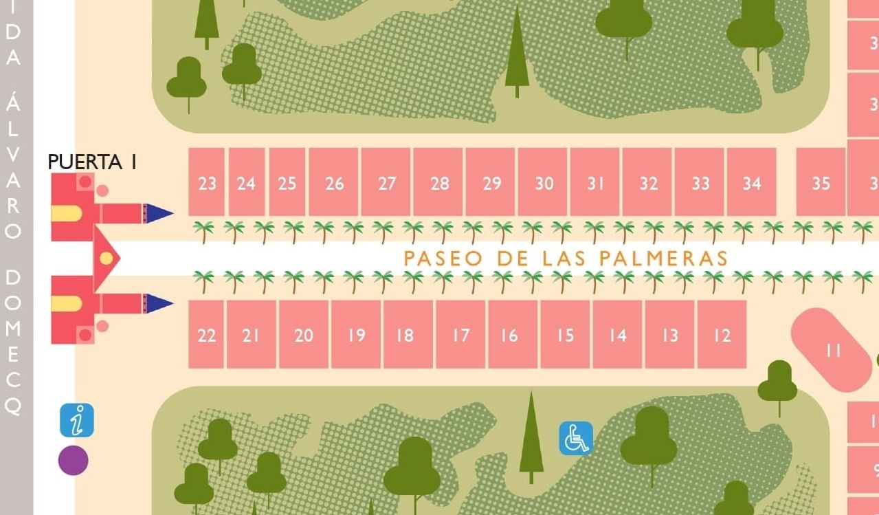Extracto del plano de la Feria de Jerez 2025.
