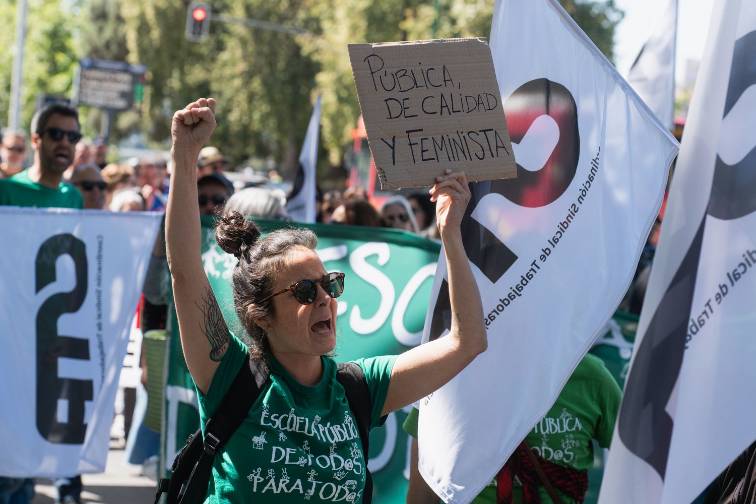 Manifestación de interinos en Andalucía en una imagen de archivo.