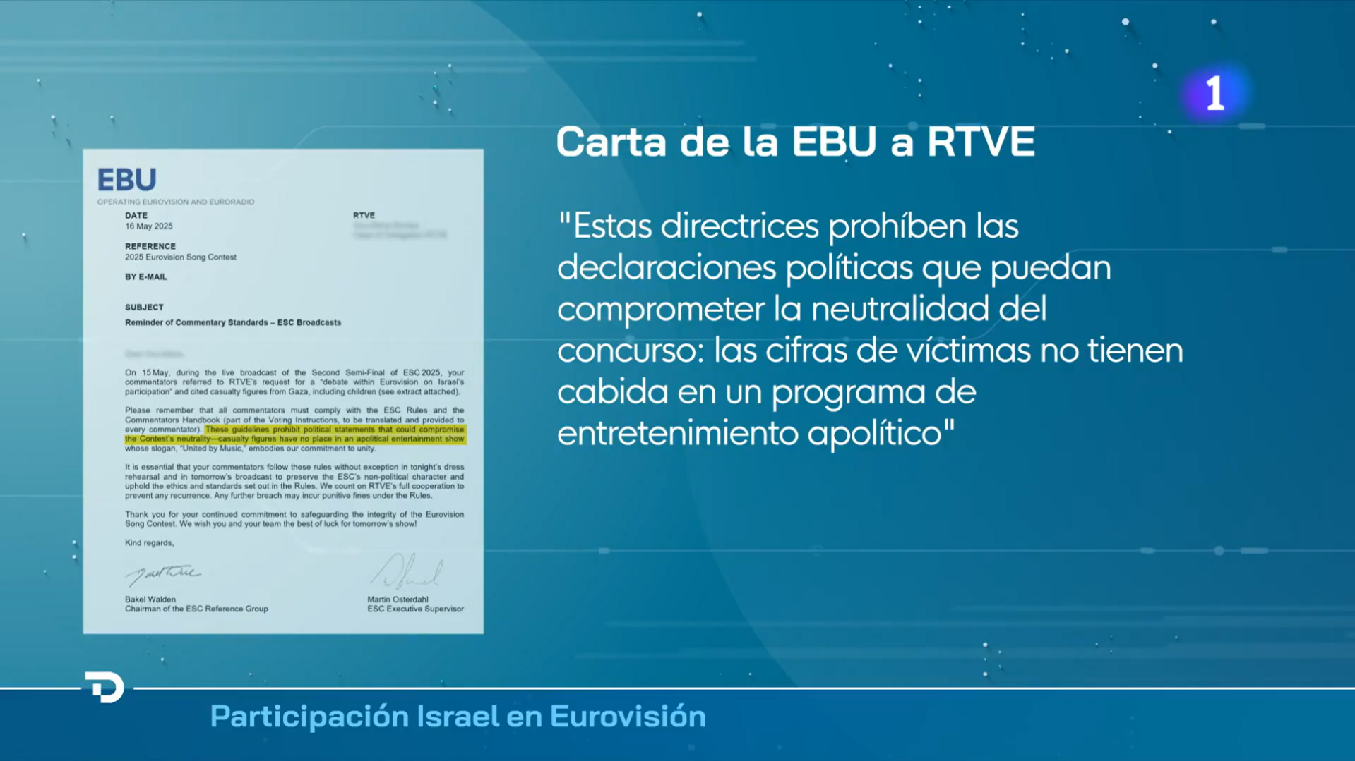 Carta de Eurovisión. Carta de Eurovisión.
