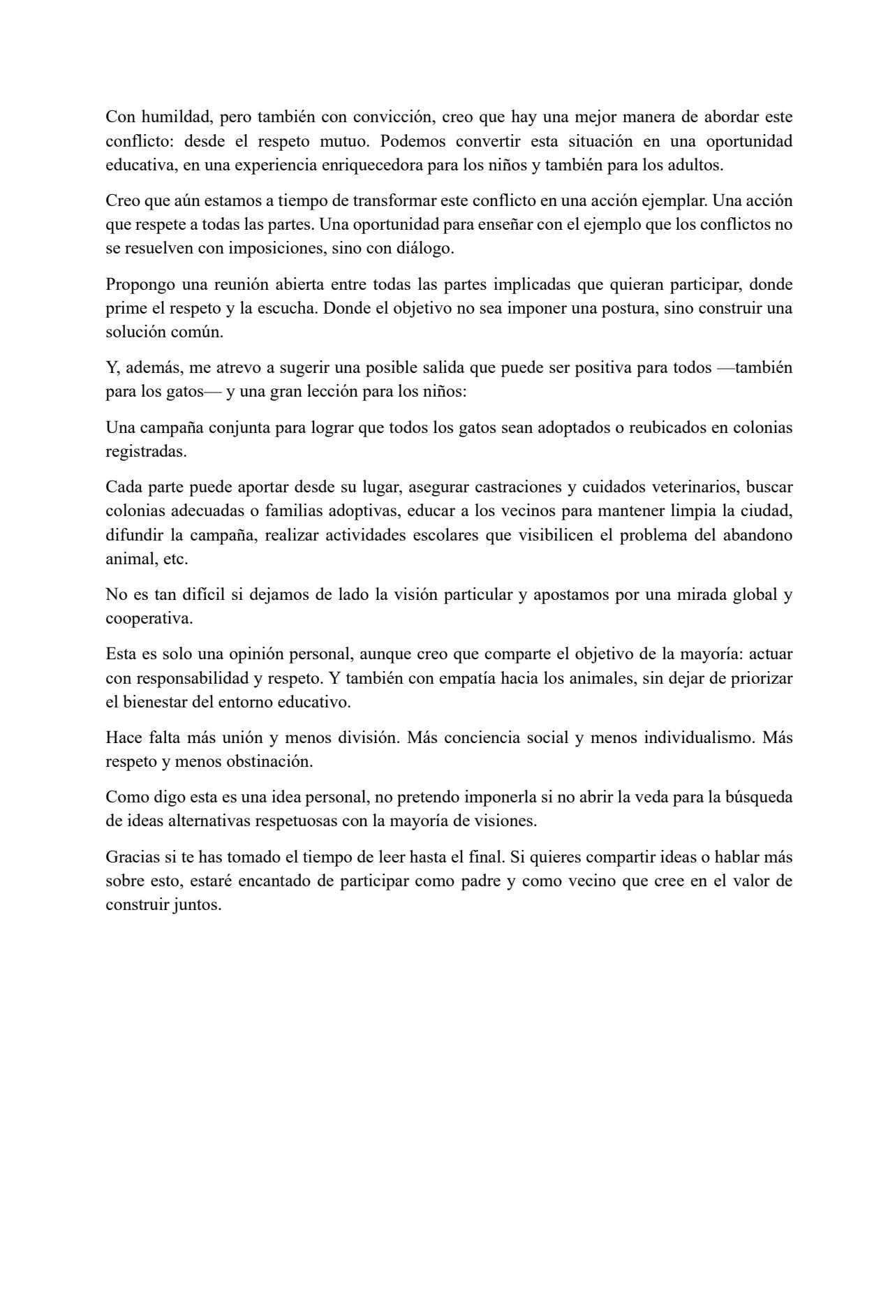 Carta colegio Chiclana