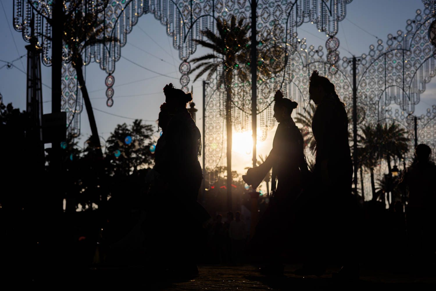 Bonito contraluz el jueves de la pasada Feria del Caballo de Jerez. 