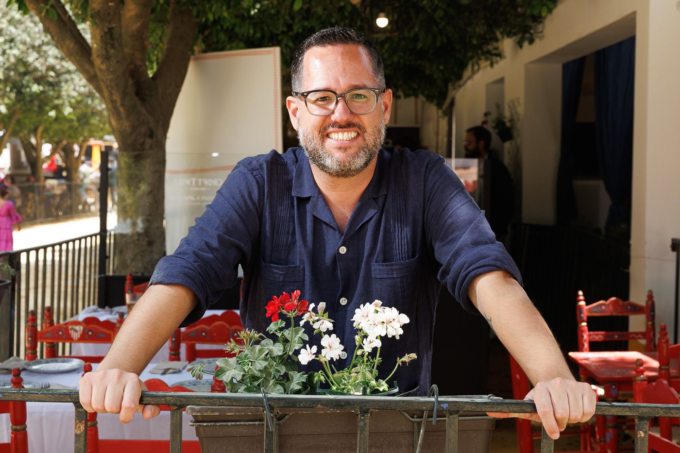 José Ignacio García, líder de Adelante Andalucía, tras una entrevista con lavozdelsur.es.