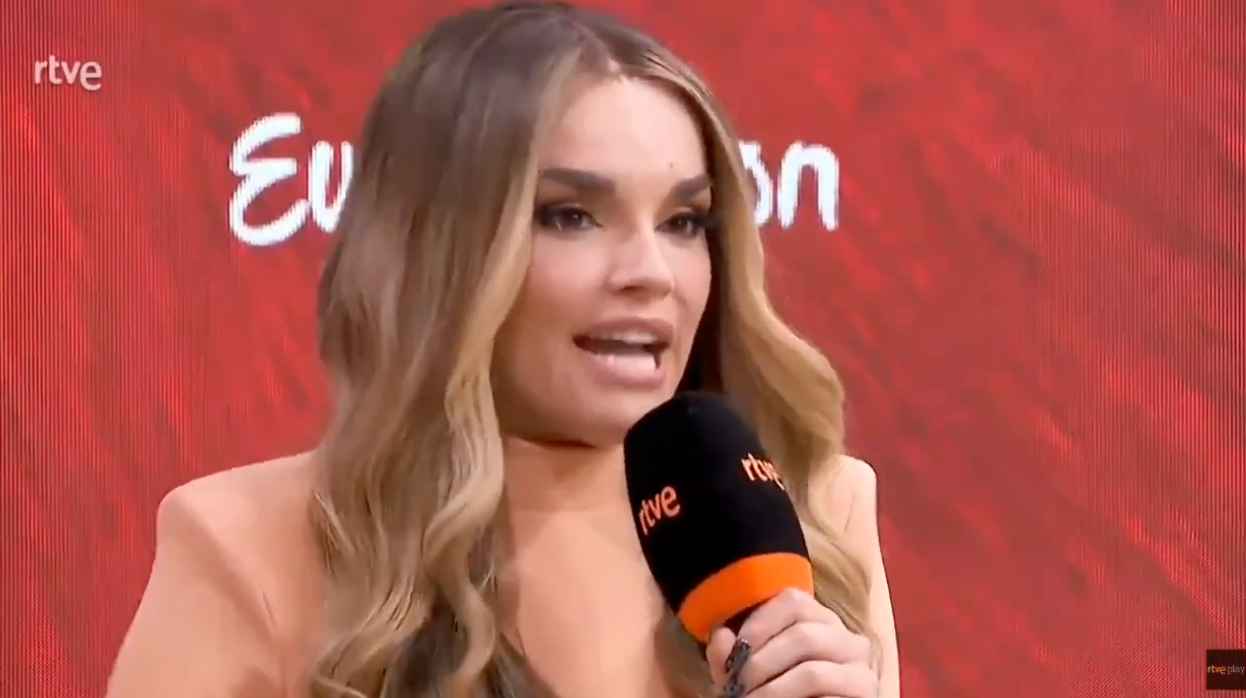 Melody, en su rueda de prensa de esta tarde.