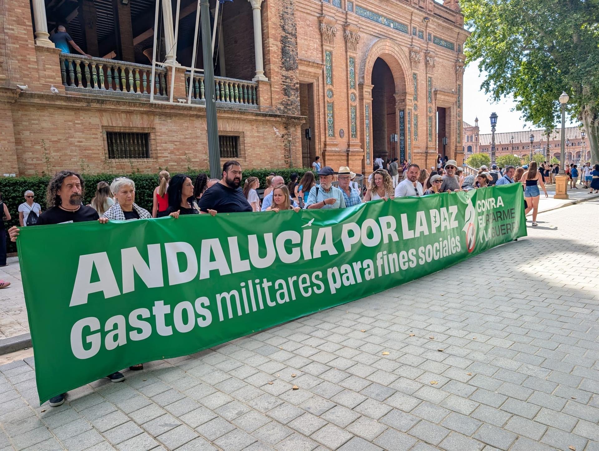Una manifestación de la Plataforma Andalucía por la paz.