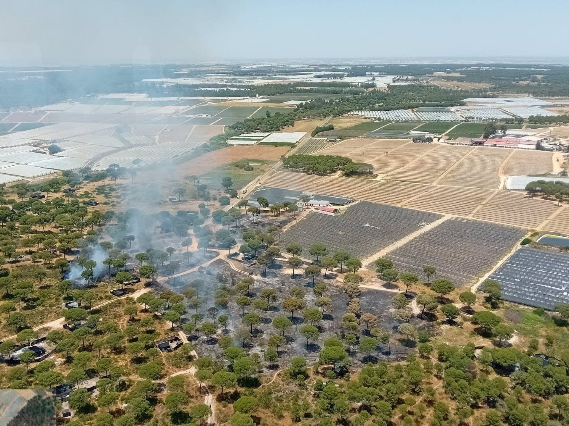 Incendio en Huelva.