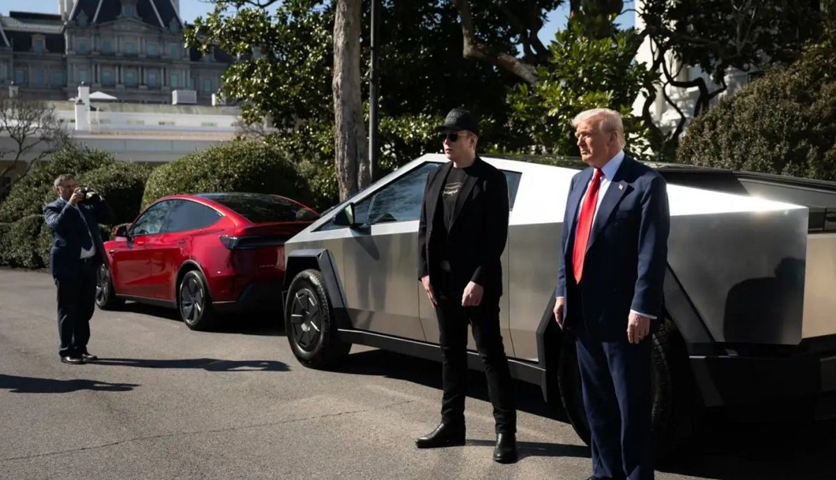 Musk y Trump, cuando el presidente hace unas semanas recomendaba comprarse un Tesla.