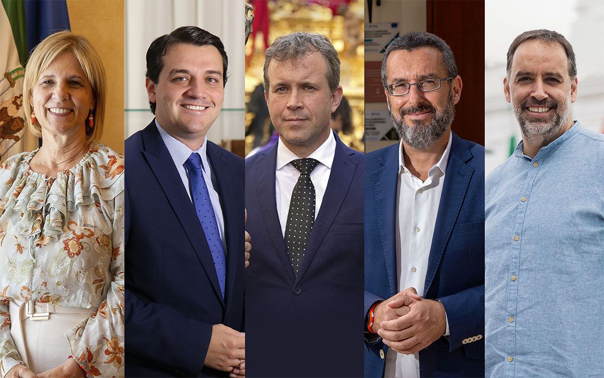 María José García-Pelayo, José María Bellido, Julio Millán, Juan Franco y Ramón Galán hablan de financiación local. María José García-Pelayo, José María Bellido, Julio Millán, Juan Franco y Ramón Galán hablan de financiación local.