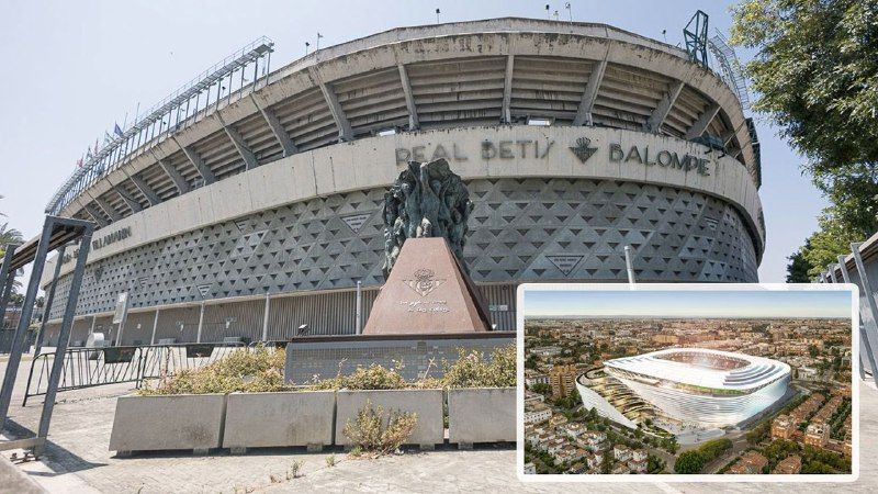 El antes y el después del Benito Villamarín. El antes y el después del Benito Villamarín.