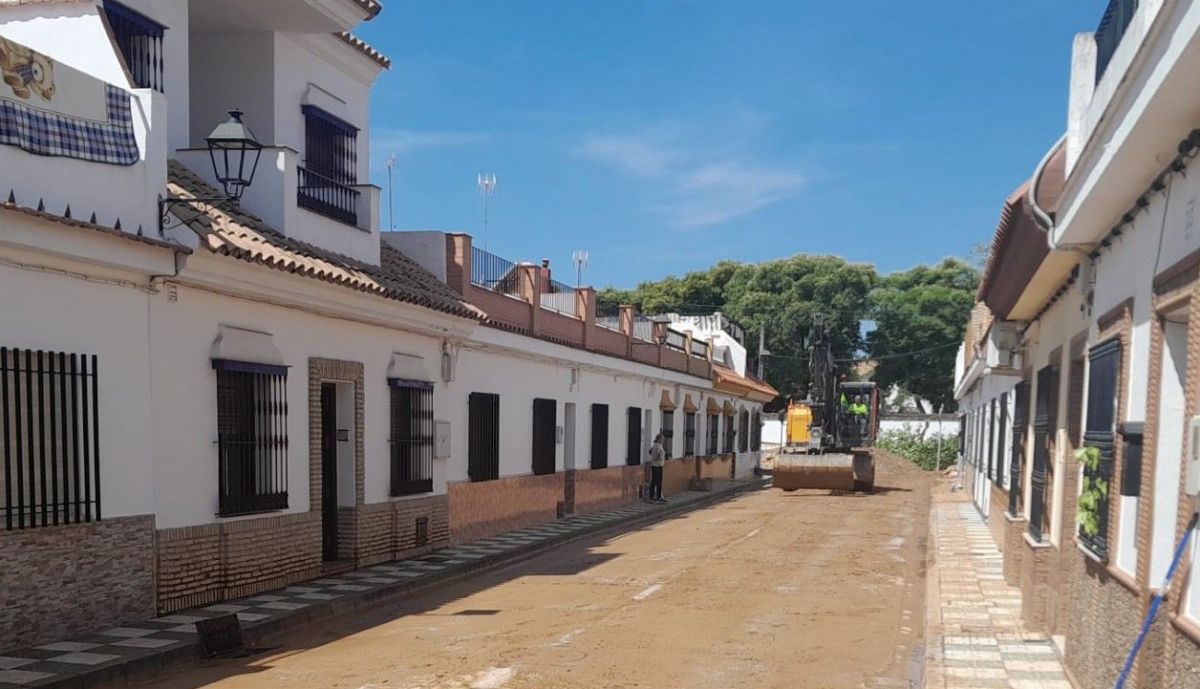 Las calles de Tocina, tras la inundación de la pasada madrugada.
