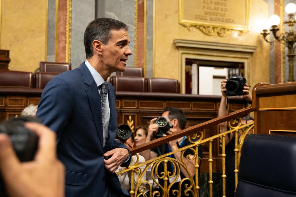 Pedro Sánchez, en el Congreso.