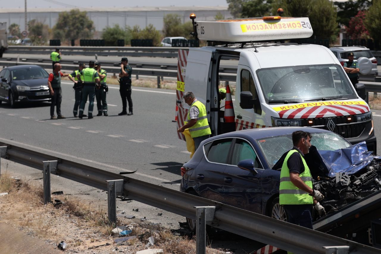 Una imagen del trágico accidente que le costó la vida a Carlos y que sigue con Cavid hospitalizado