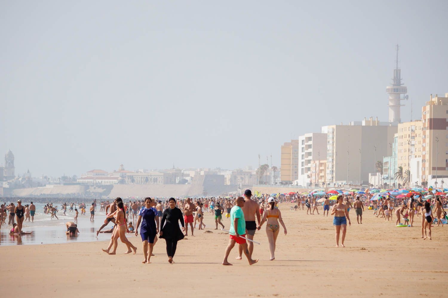Playa de la Victoria en Cádiz.