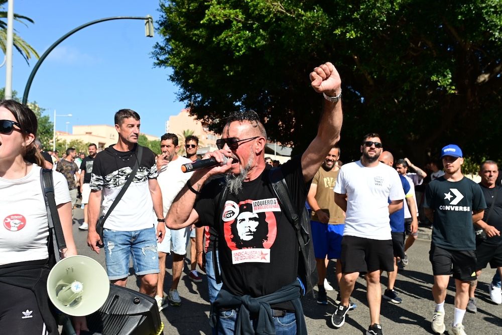 Un momento de las protestas del metal en Cádiz, esta semana.