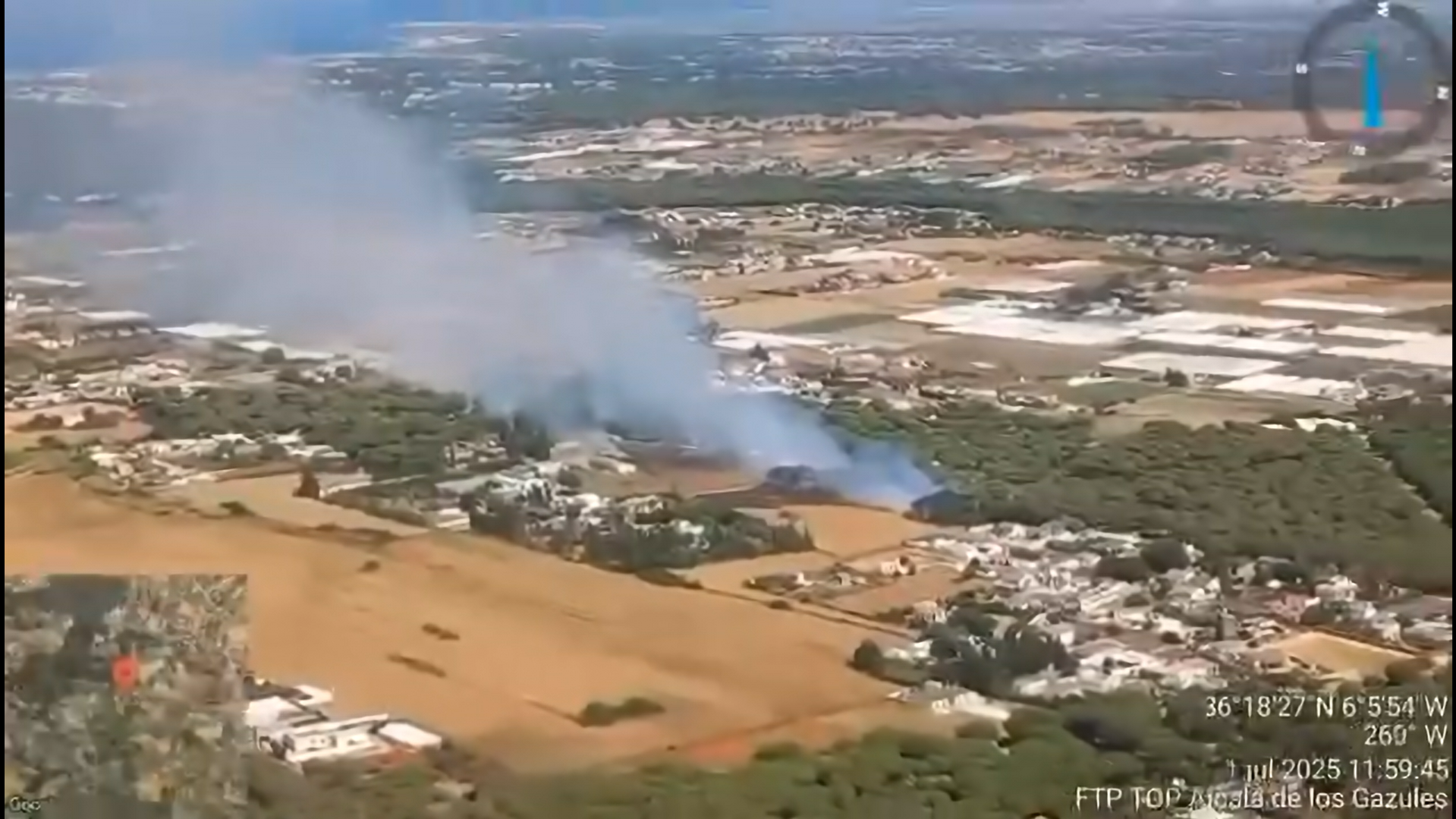 Incendio en Roche, Conil, este pasado martes. Incendio en Roche, Conil, este pasado martes.