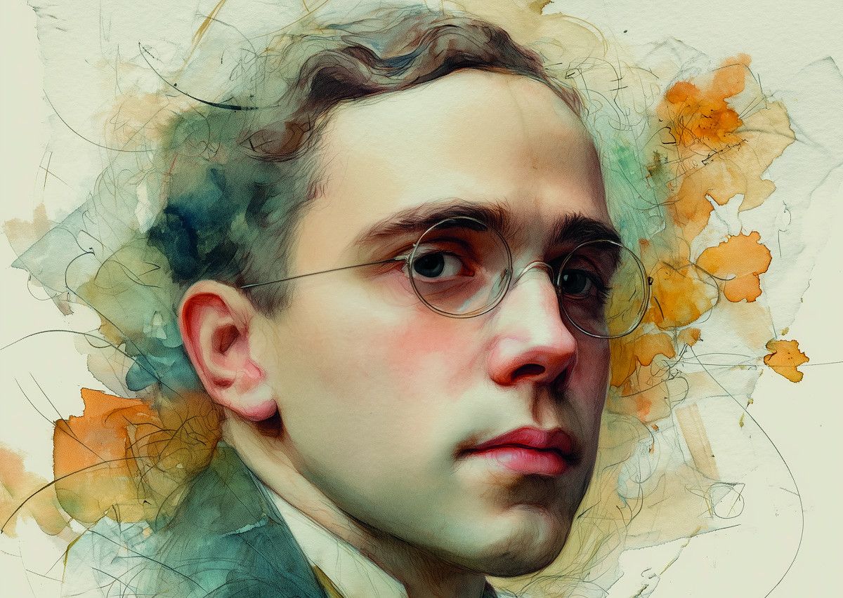 Ilustración de Blas Infante en su juventud.