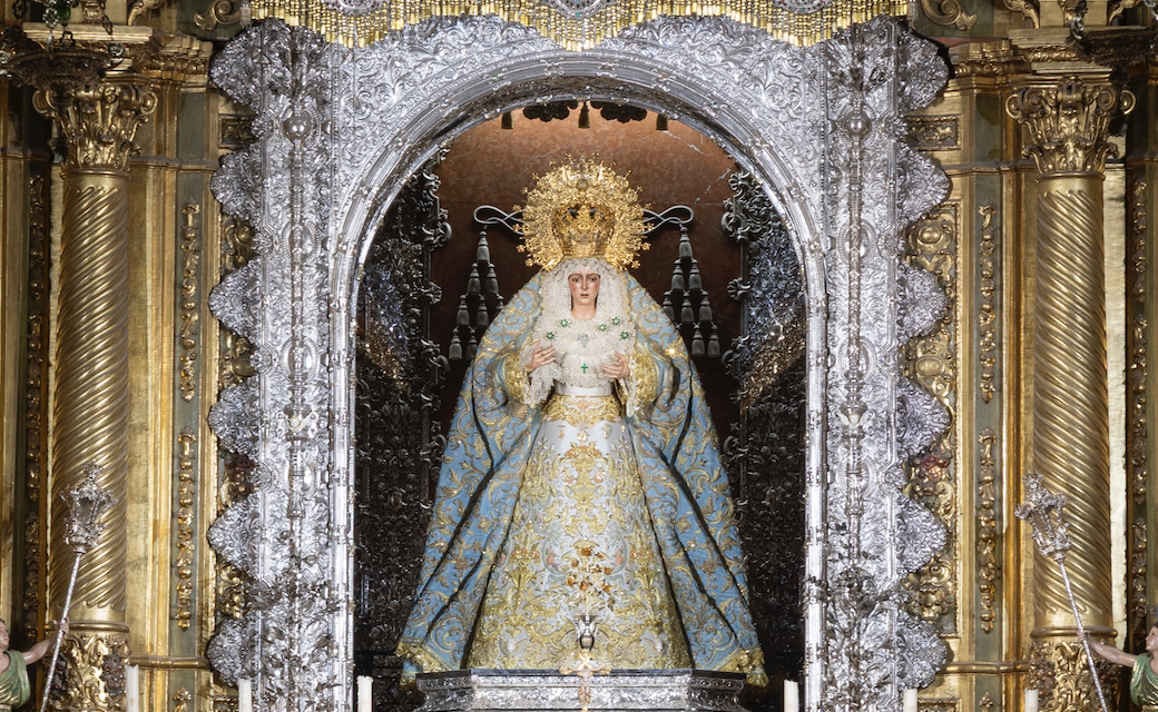 La Esperanza, este jueves, ya en su camarín.