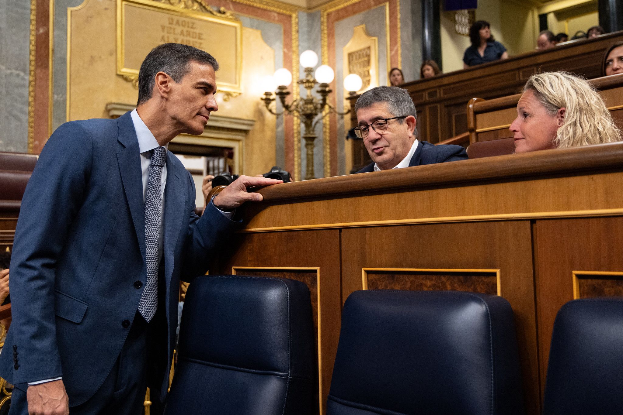 El presidente del Gobierno, Pedro Sánchez, y secretario general del PSOE, en el Congreso.