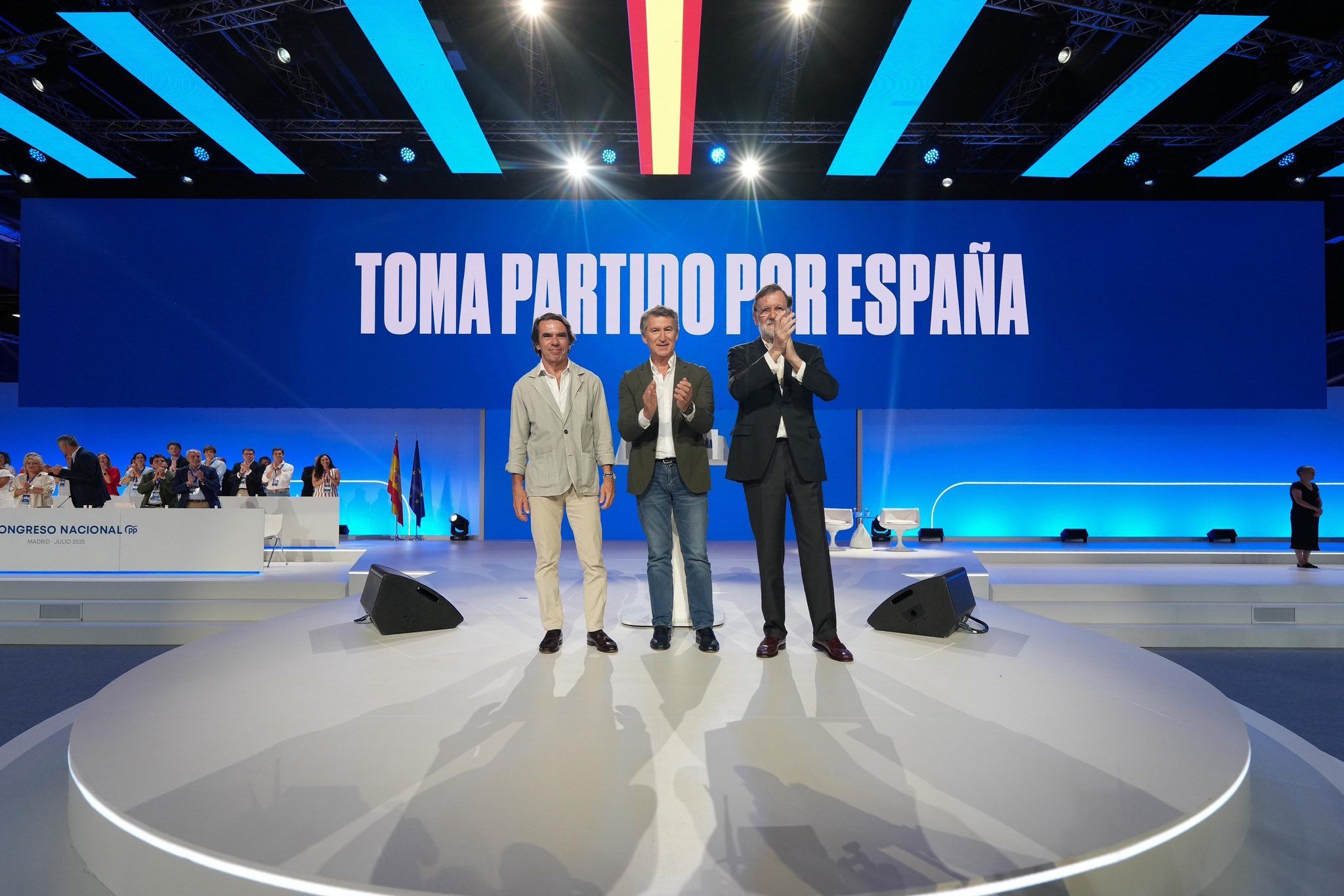 Feijóo, Aznar y Rajoy.