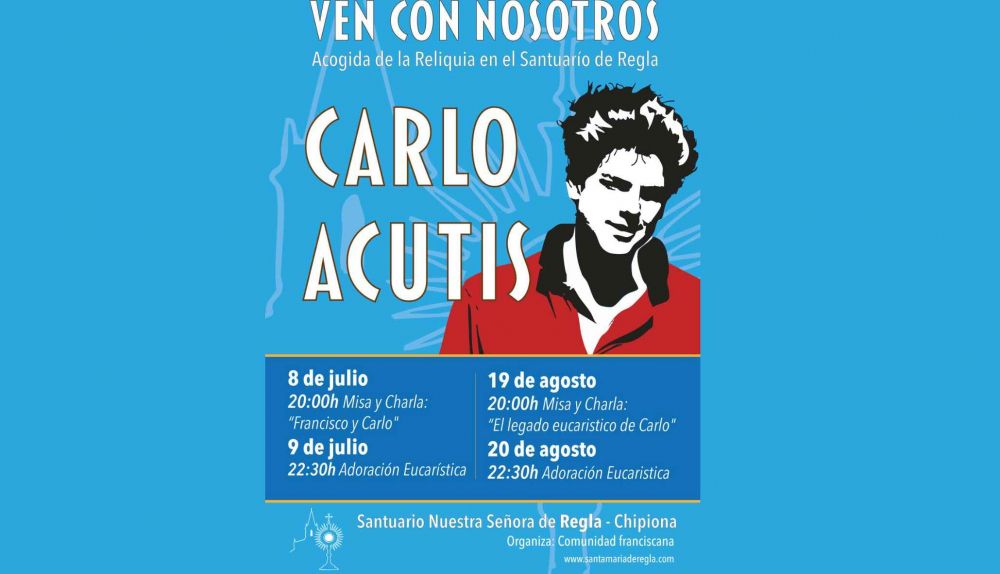 Actos en Chipiona con motivo de la llegada de la reilquia de CArlo Acutis.