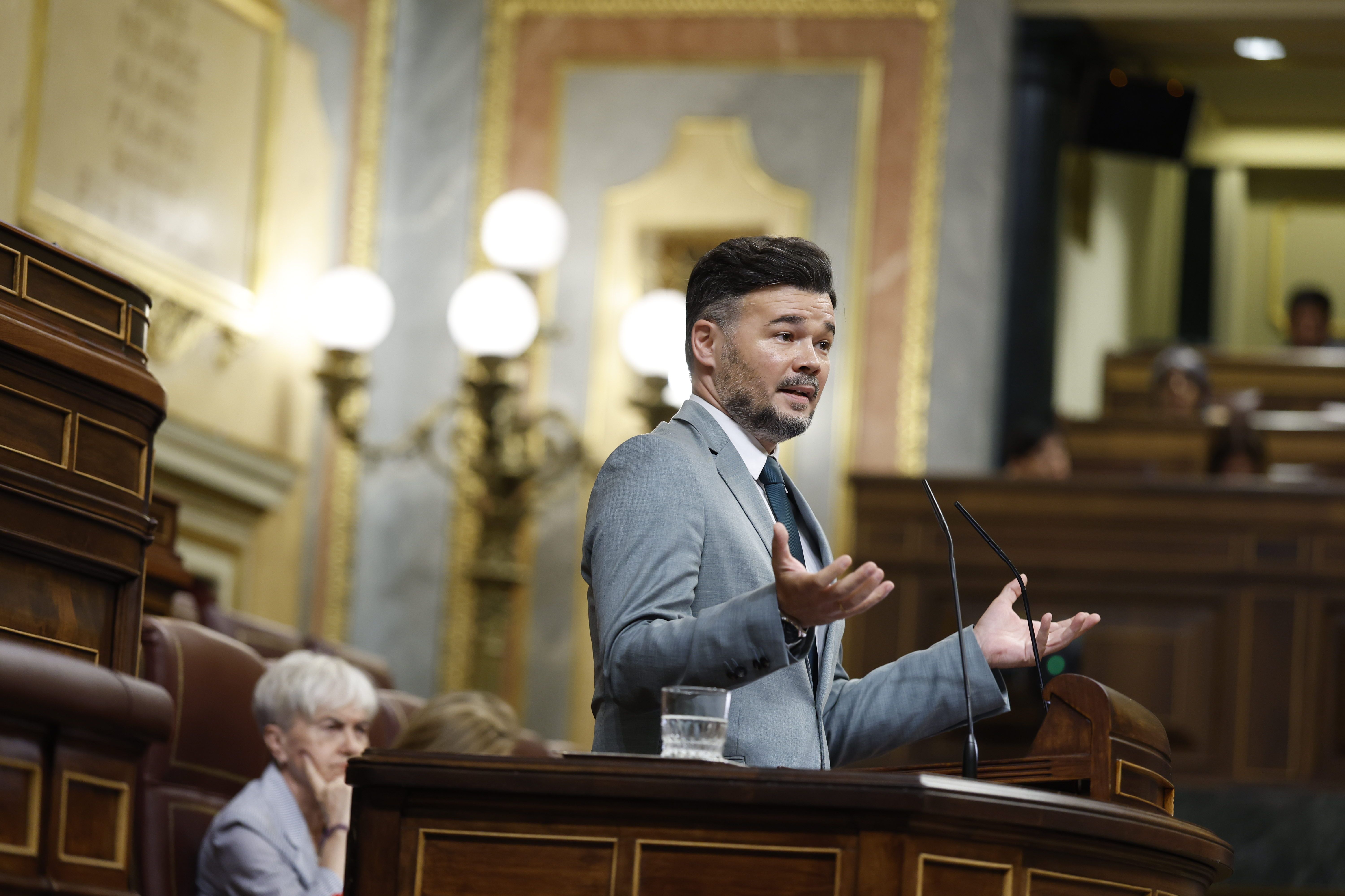 Gabriel Rufián durante su intervención.