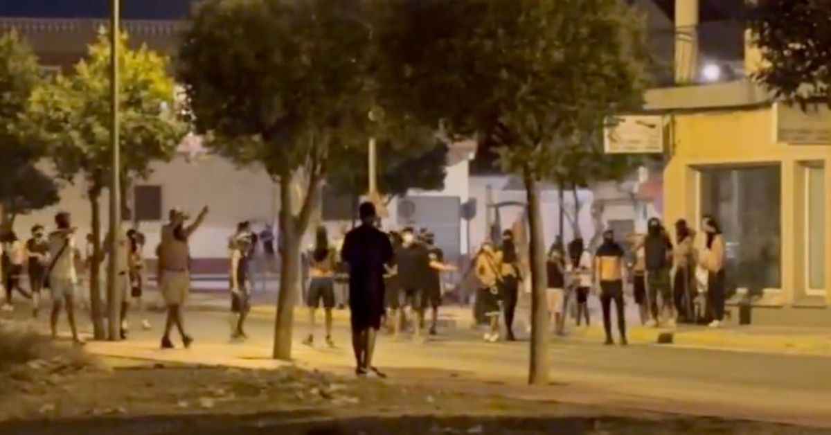 Una imagen de los disturbios en Torre Pacheco.