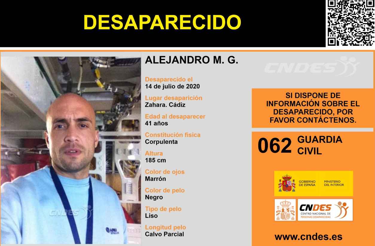 Cartel de búsqueda de Alejandro, desaparecido hace cinco años. Cartel de búsqueda de Alejandro, desaparecido hace cinco años.