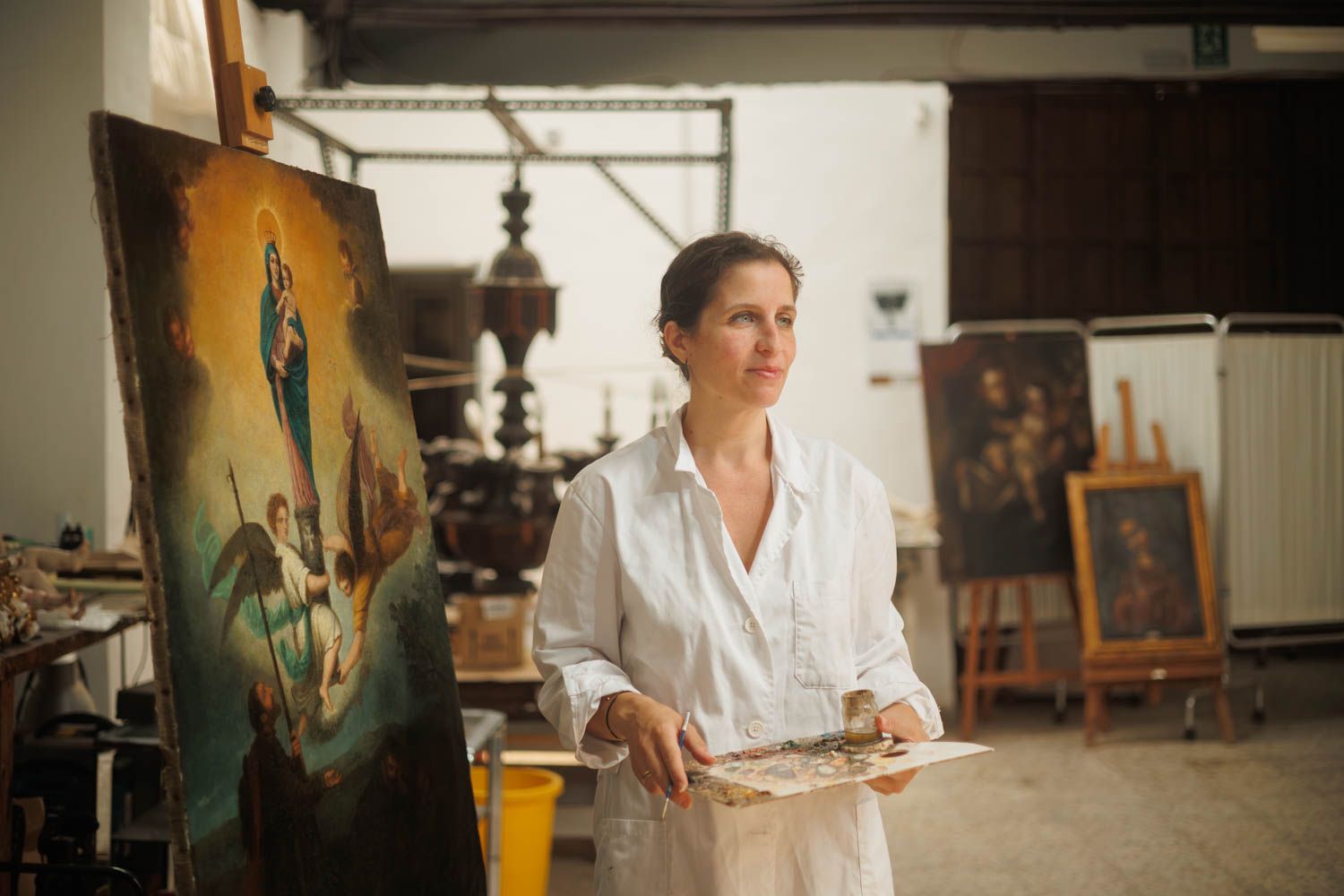 Cristina Espejo en su estudio. 