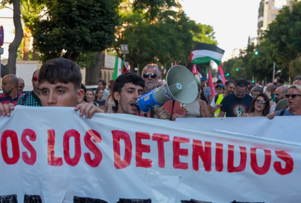 Una manifestación contra las detenciones en el sector del metal celebrada en Cádiz.