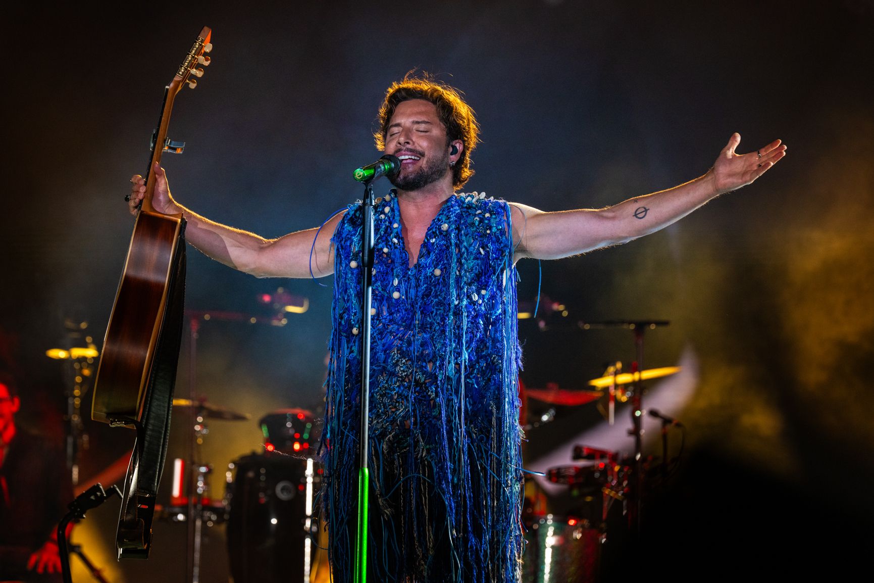 Manuel Carrasco, en un concierto en Cádiz.