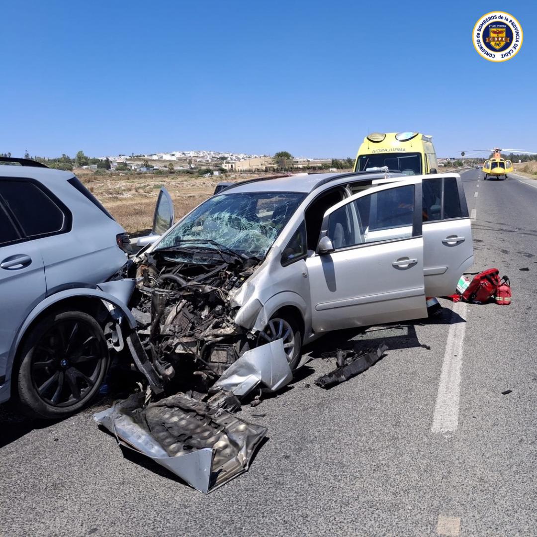 Estado en que quedó uno de los vehículos accidentados.