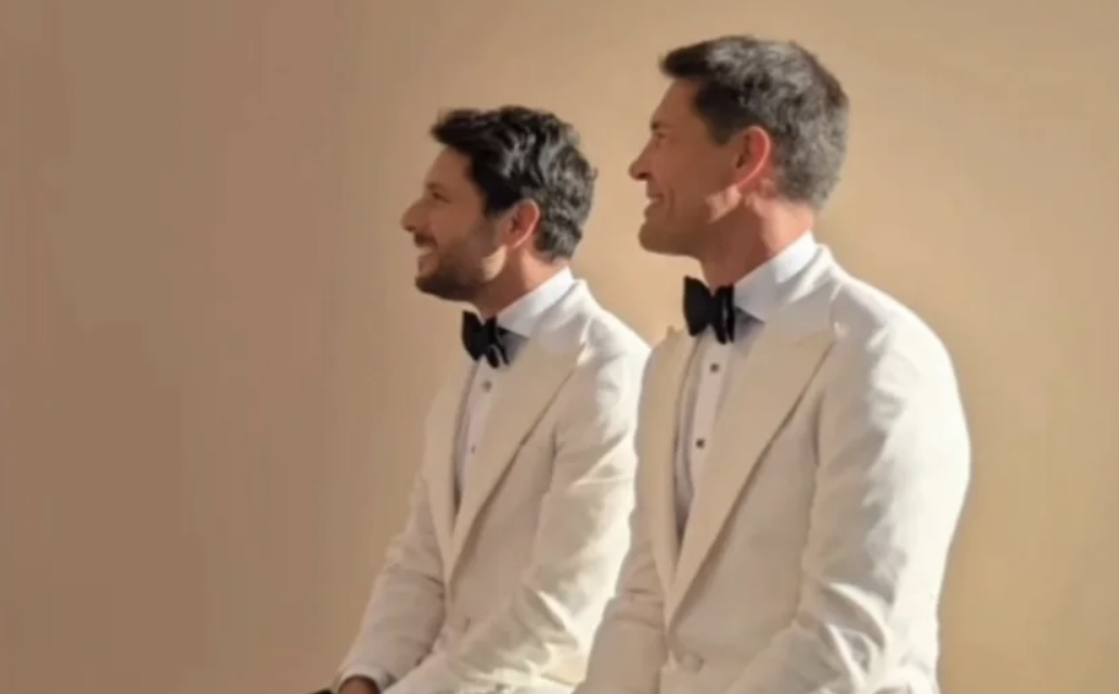 Miguel Golding y Jaime Cantizano, en su boda.