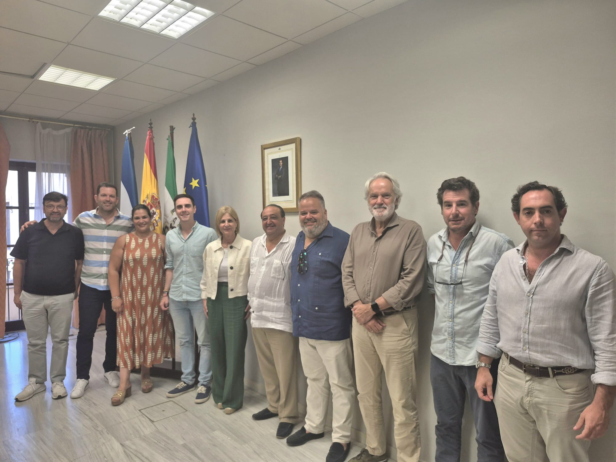 Reunión de la alcaldesa de Jerez con los caseteros.