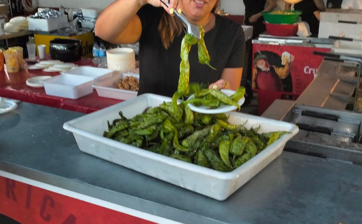 Pimientos en Sanlúcar.