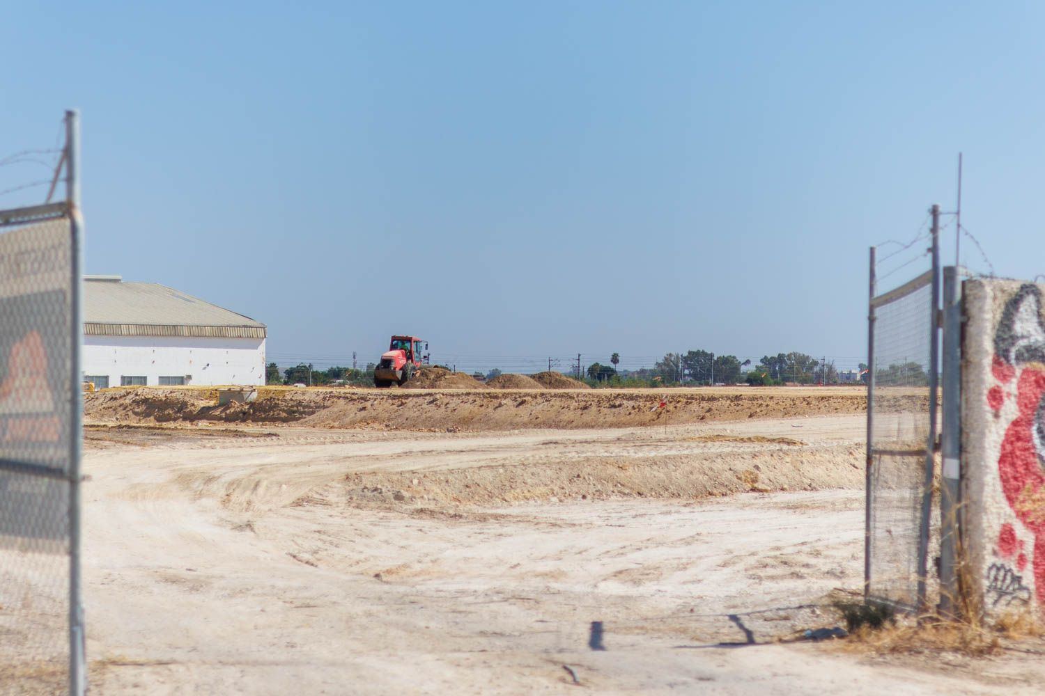 Imagen de este martes de los terrenos donde irá el proyecto de Estévez.