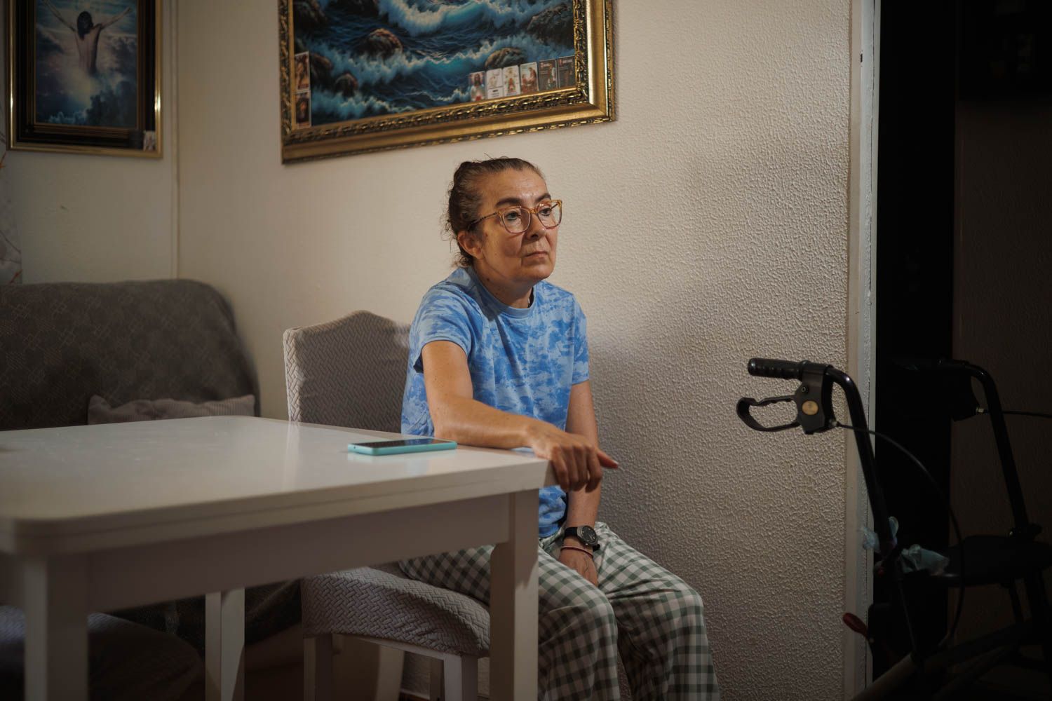 Manoli, en su vivienda en el barrio de San Benito. Manoli, en su vivienda en el barrio de San Benito.