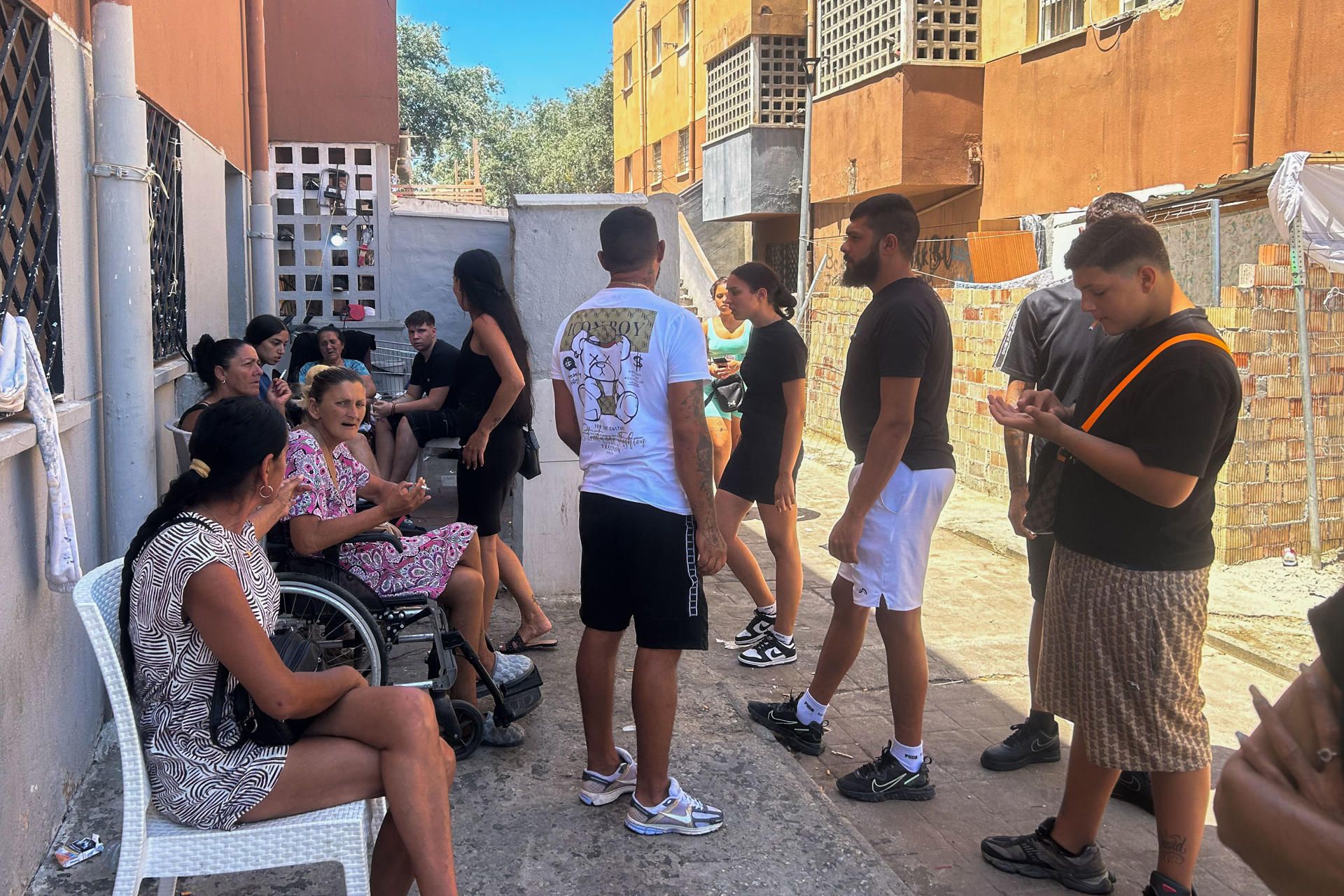 Familiares del hombre asesinado.