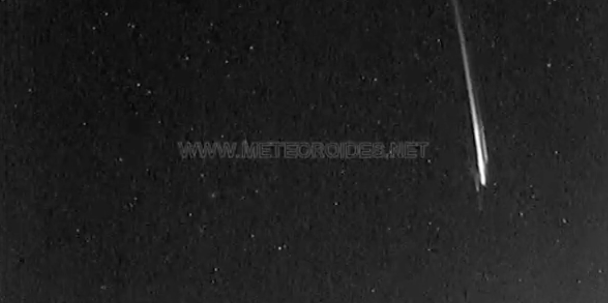 Bola de fuego vista este domingo en Andalucía, que muchos identificaron como un meteorito.